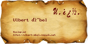 Ulbert Ábel névjegykártya