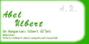 abel ulbert business card